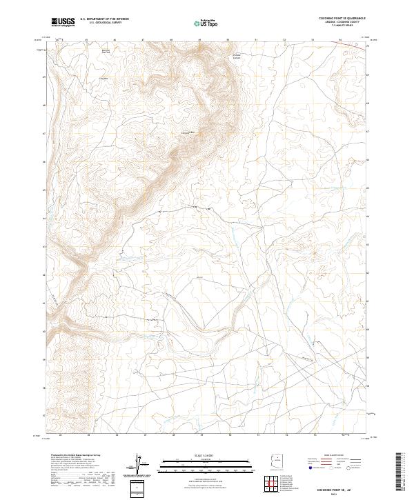 Coconino Point SE 2021 topographic map thumbnail