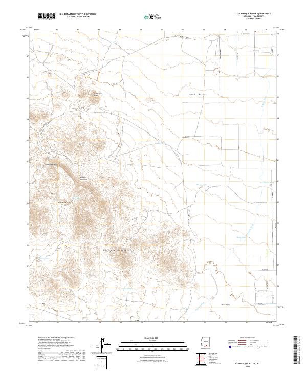 Cocoraque Butte topographic map thumbnail