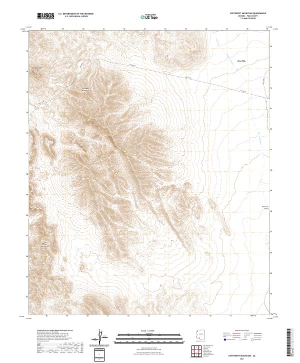 Coffeepot Mountain topographic map thumbnail