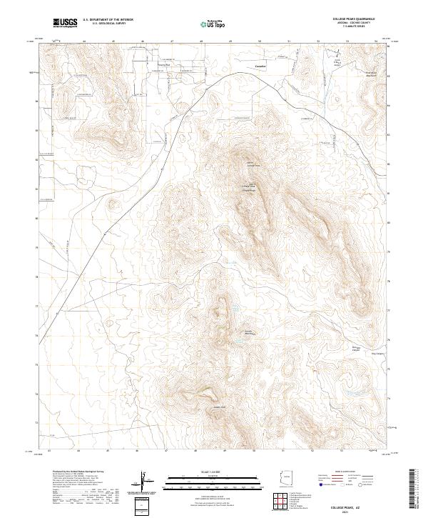 College Peaks topographic map thumbnail