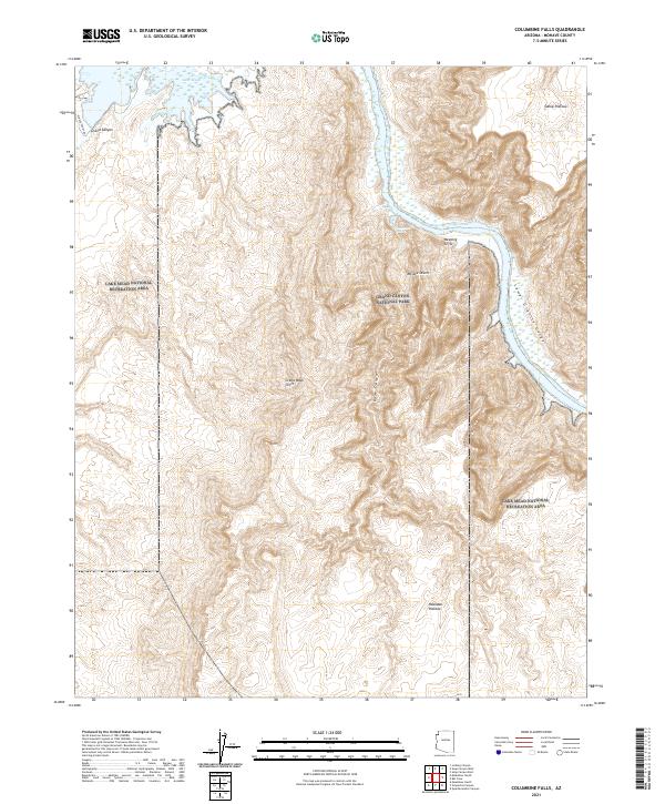 Columbine Falls topographic map thumbnail