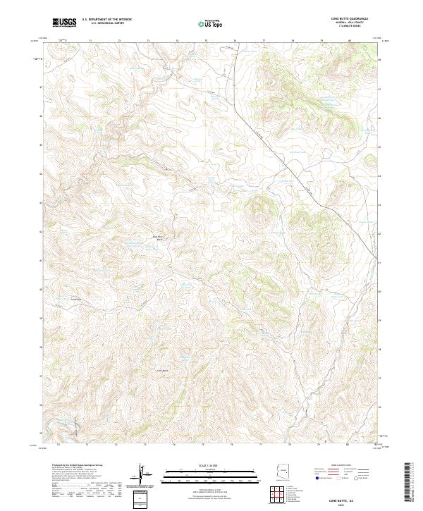 Cone Butte topographic map thumbnail