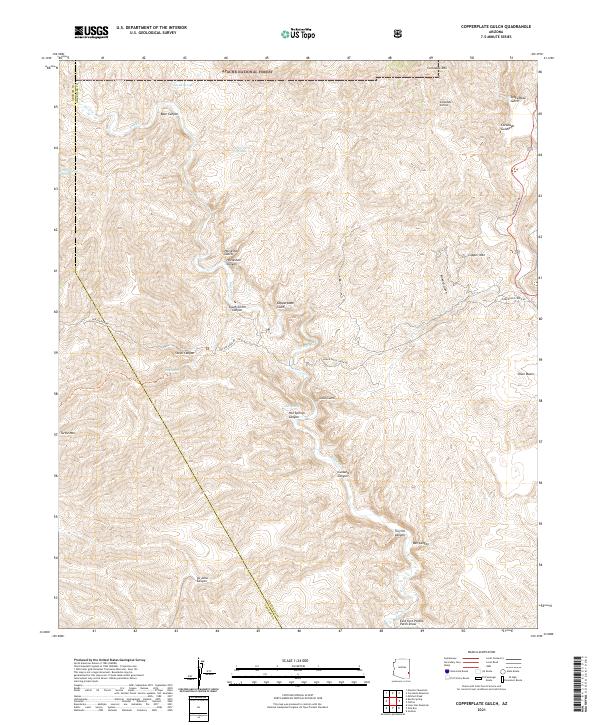 Copperplate Gulch 2021 topographic map thumbnail