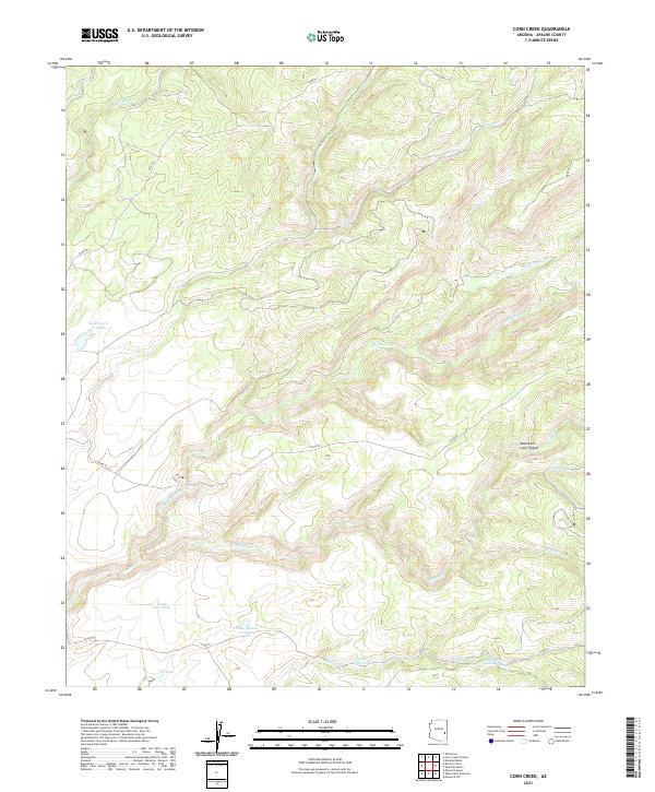 Corn Creek topographic map thumbnail