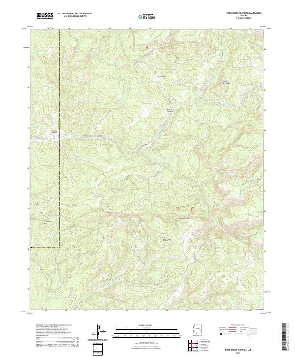 Corn Creek Plateau topographic map thumbnail