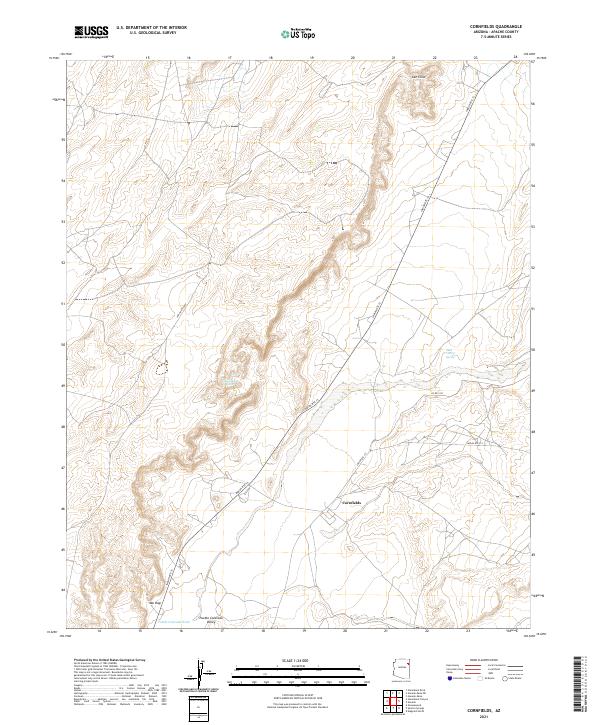Cornfields topographic map thumbnail