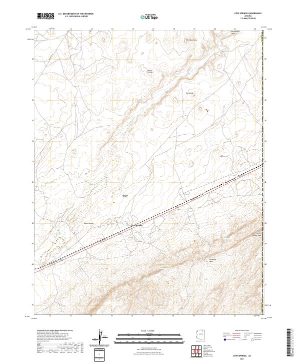 Cow Springs 2021 topographic map thumbnail