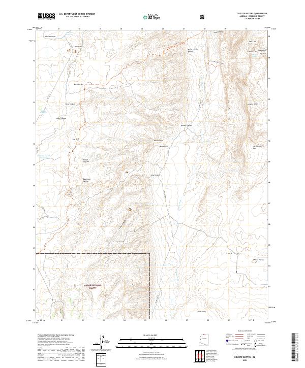 Coyote Buttes topographic map thumbnail