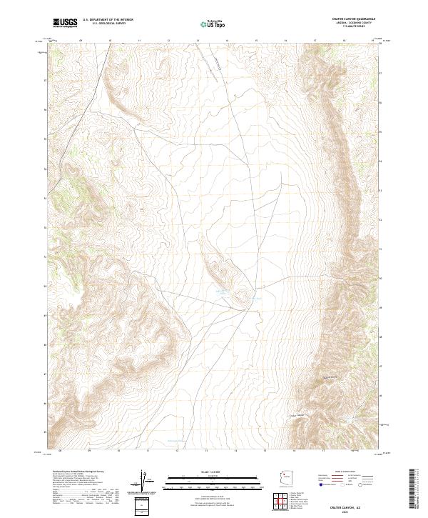 Crater Canyon topographic map thumbnail