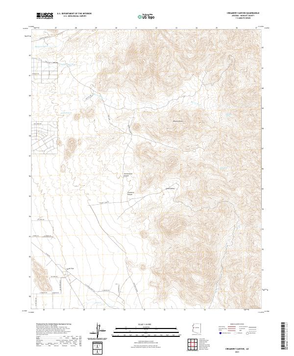 Creamery Canyon 2021 topographic map thumbnail