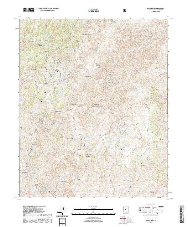 Crown King 2021 topographic map thumbnail