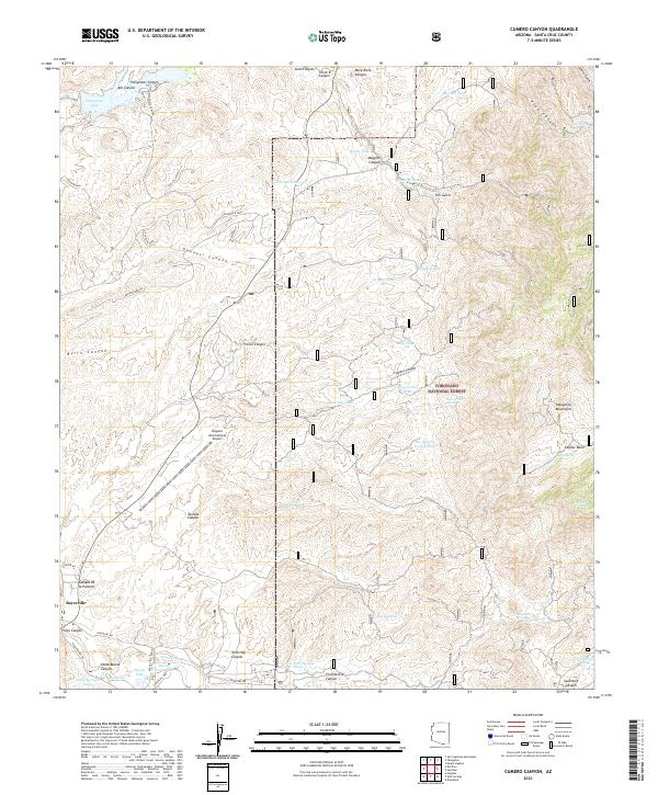 Cumero Canyon topographic map thumbnail
