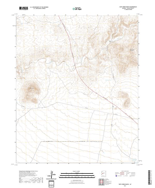 Date Creek Ranch topographic map thumbnail