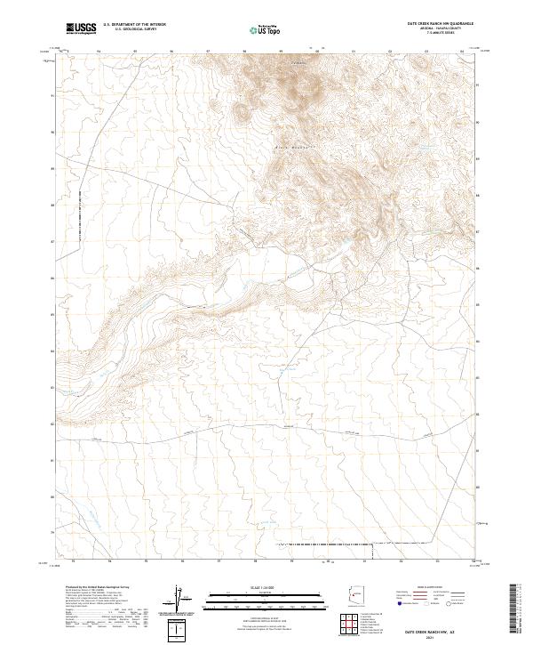 Date Creek Ranch NW topographic map thumbnail
