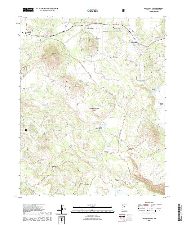 Davenport Hill topographic map thumbnail