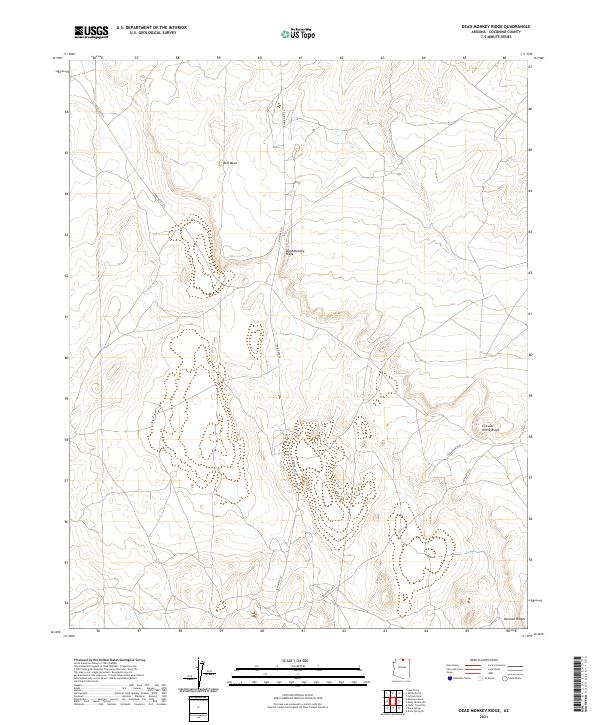 Dead Monkey Ridge 2021 topographic map thumbnail