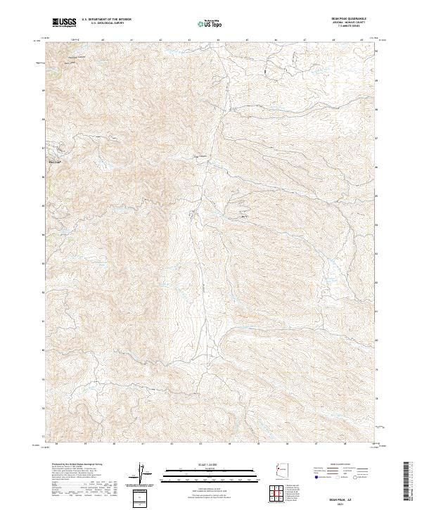 Dean Peak 2021 topographic map thumbnail