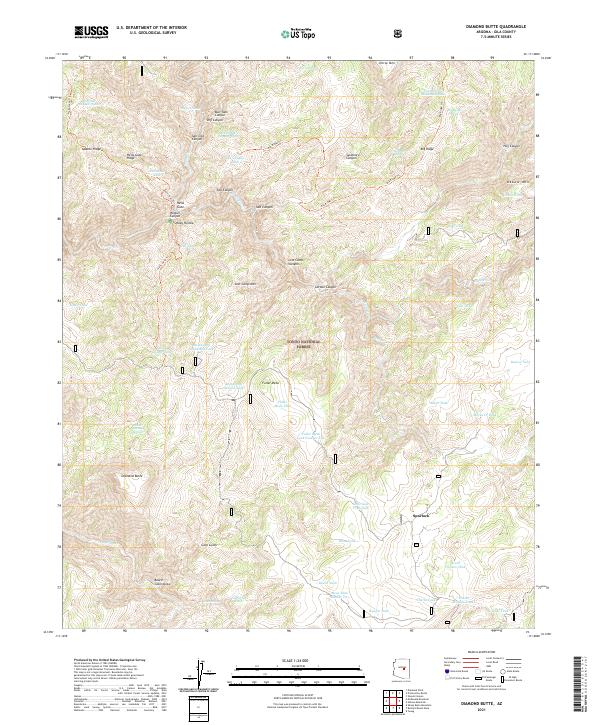 Diamond Butte topographic map thumbnail