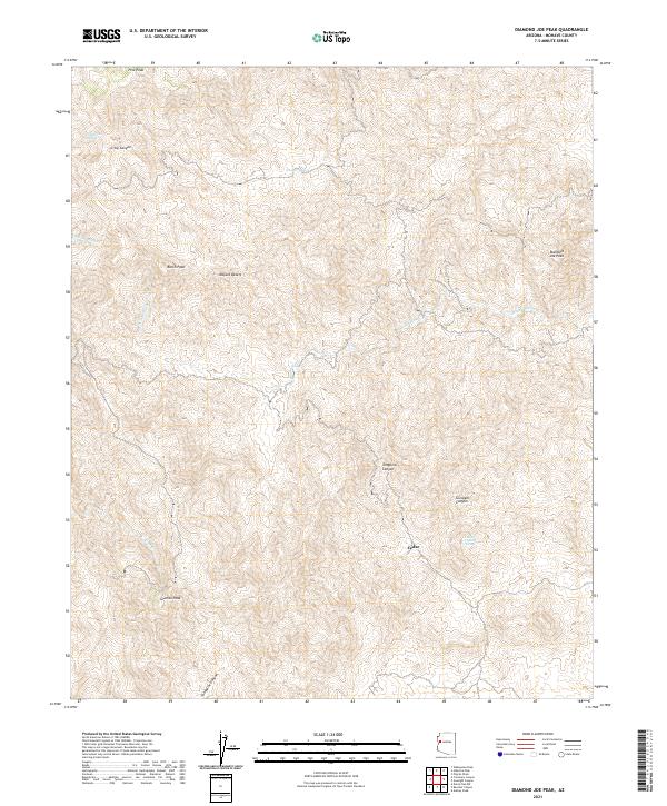 Diamond Joe Peak 2021 topographic map thumbnail