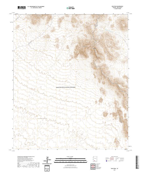Diaz Peak topographic map thumbnail