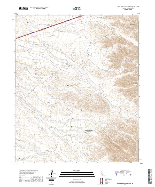 Dome Rock Mountains SW topographic map thumbnail