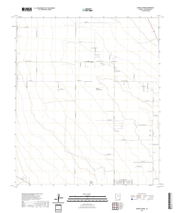 Double Adobe topographic map thumbnail