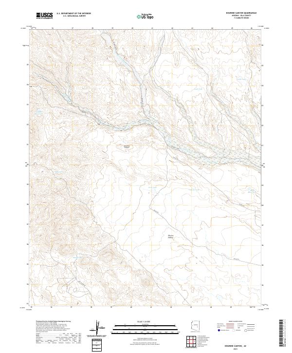 Dourine Canyon topographic map thumbnail
