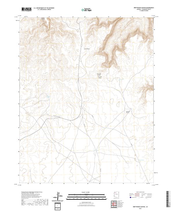 Driftwood Canyon 2021 topographic map thumbnail