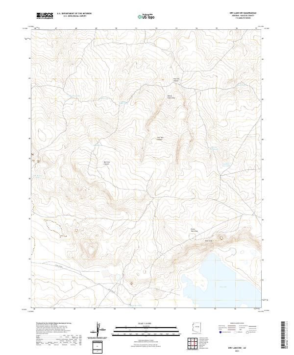 Dry Lake NW 2021 topographic map thumbnail