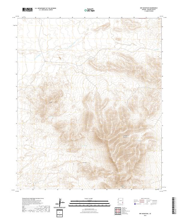 Dry Mountain topographic map thumbnail