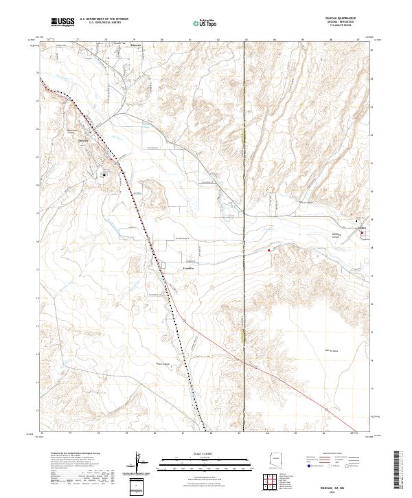 Duncan topographic map thumbnail