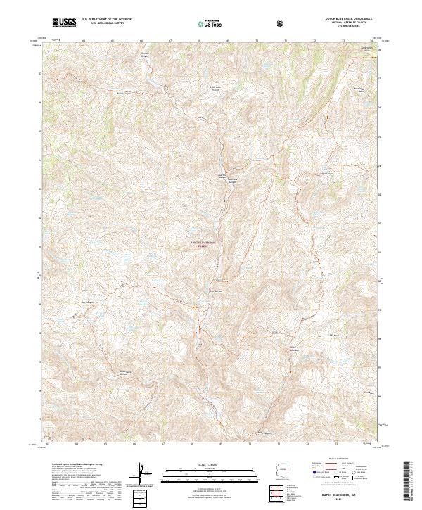 Dutch Blue Creek 2021 topographic map thumbnail