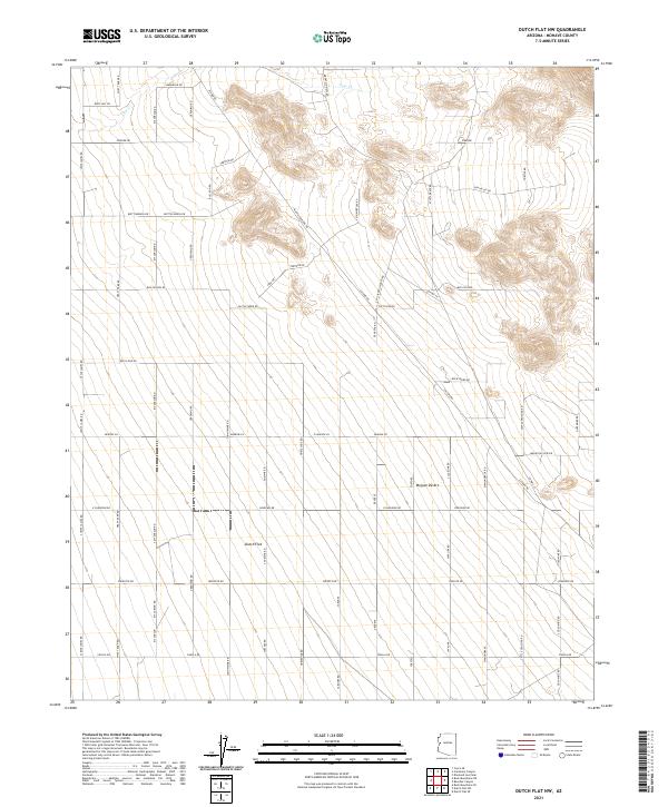 Dutch Flat NW 2021 topographic map thumbnail