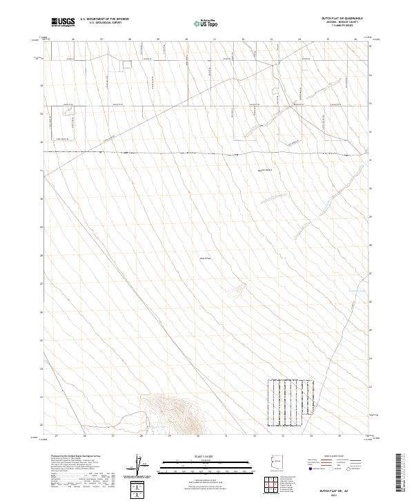 Dutch Flat SW topographic map thumbnail