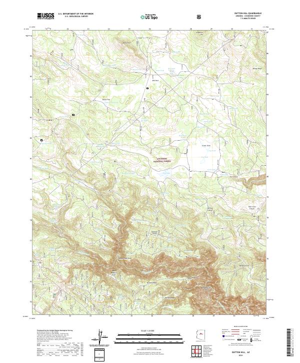Dutton Hill topographic map thumbnail