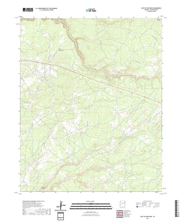 East of Kinlichee 2021 topographic map thumbnail