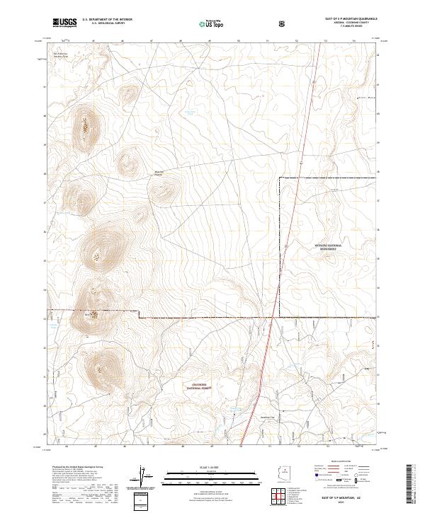 East of S P Mountain topographic map thumbnail
