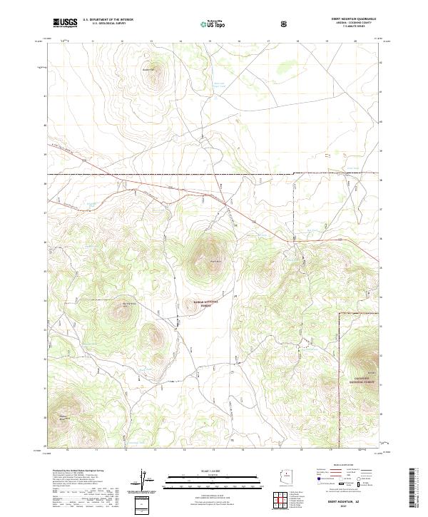 Ebert Mountain topographic map thumbnail