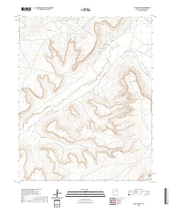 Echo Canyon 2021 topographic map thumbnail