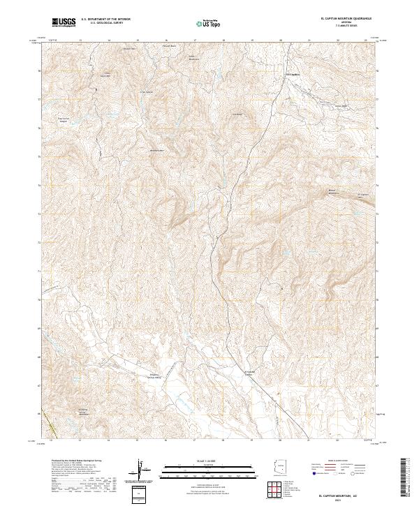 El Capitan Mountain 2021 topographic map thumbnail