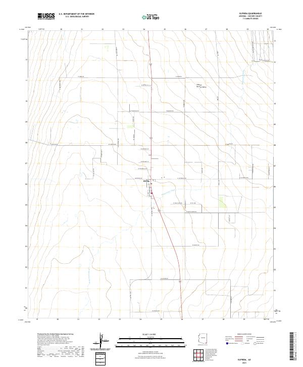 Elfrida topographic map thumbnail