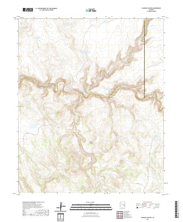 Elwood Canyon topographic map thumbnail