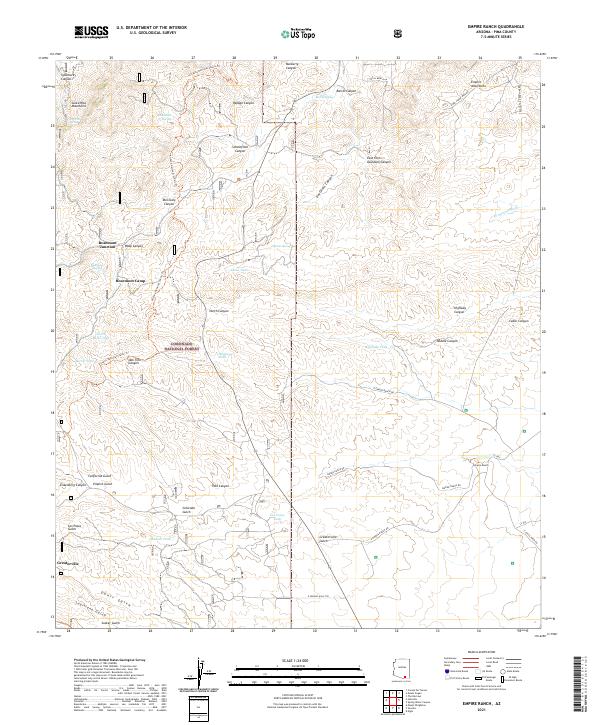Empire Ranch topographic map thumbnail