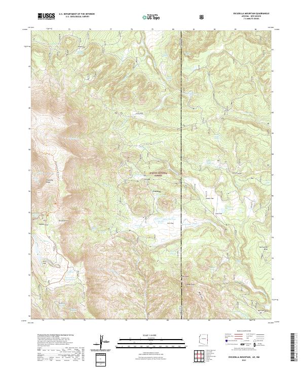 Escudilla Mountain topographic map thumbnail