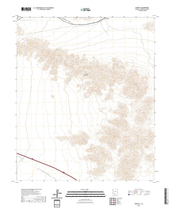 Estrella topographic map thumbnail