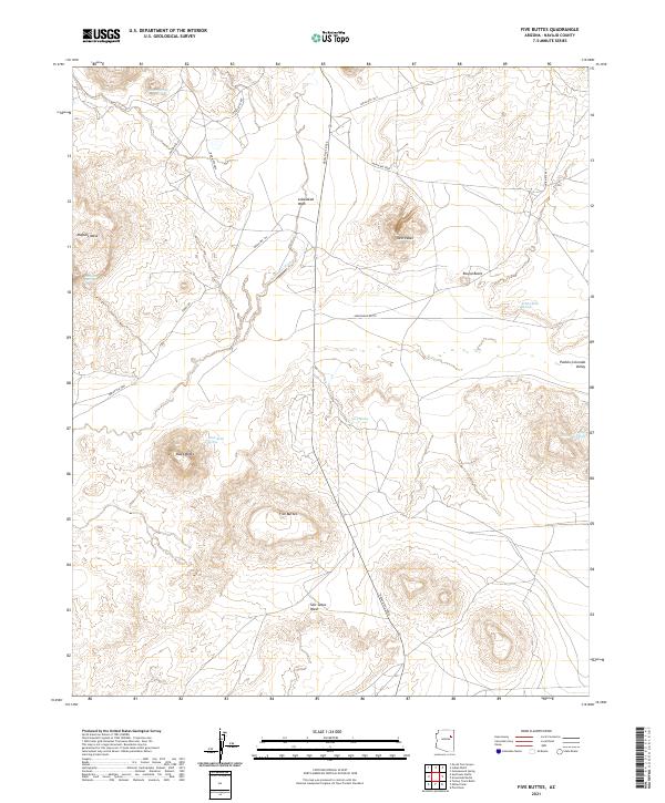 Five Buttes topographic map thumbnail