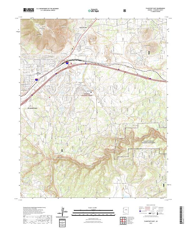Flagstaff East topographic map thumbnail