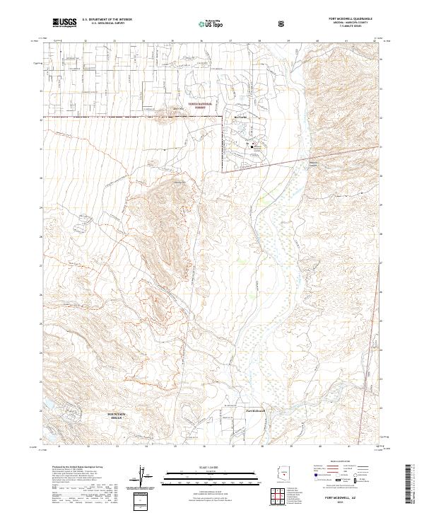 Fort McDowell topographic map thumbnail