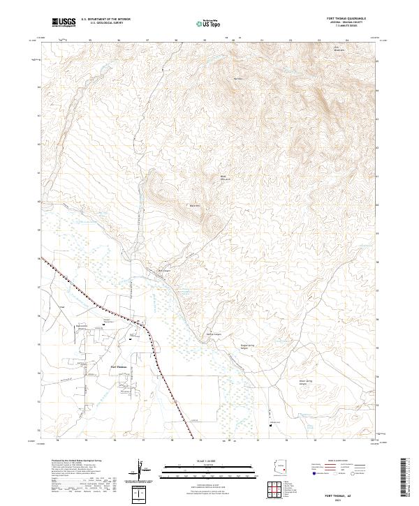Fort Thomas 2021 topographic map thumbnail