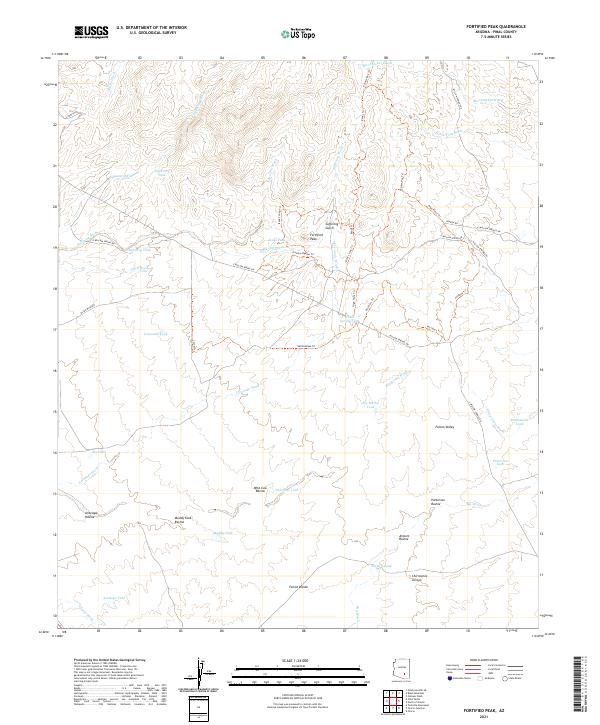 Fortified Peak topographic map thumbnail